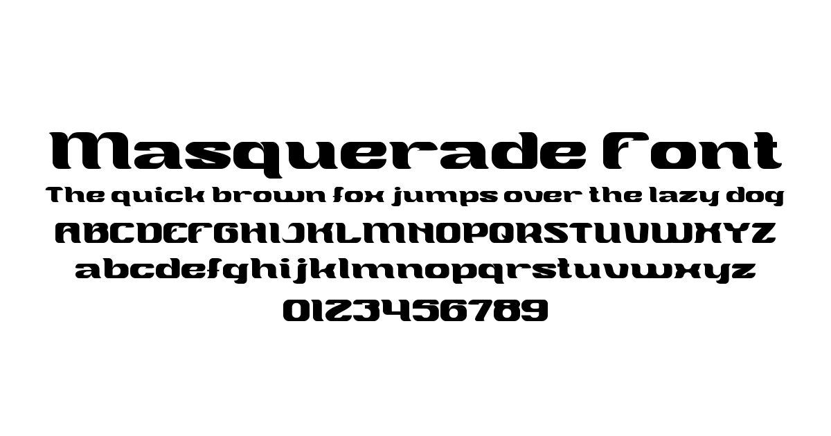 Masquerade Font preview
