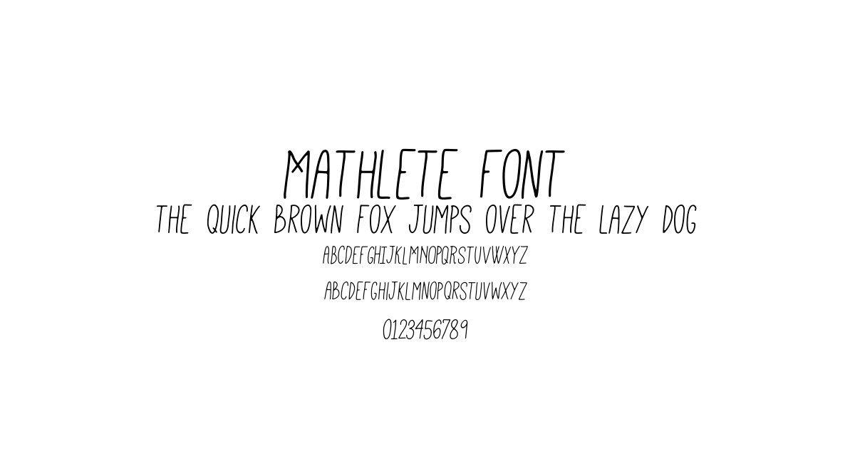 Mathlete Font font preview