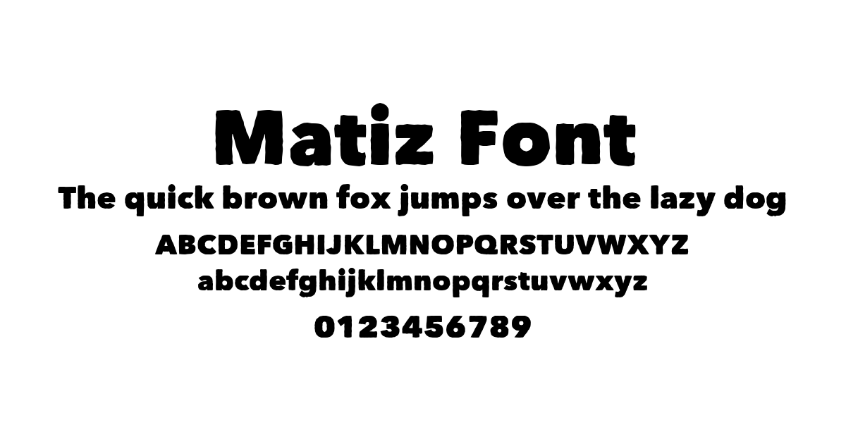 Matiz Font font preview