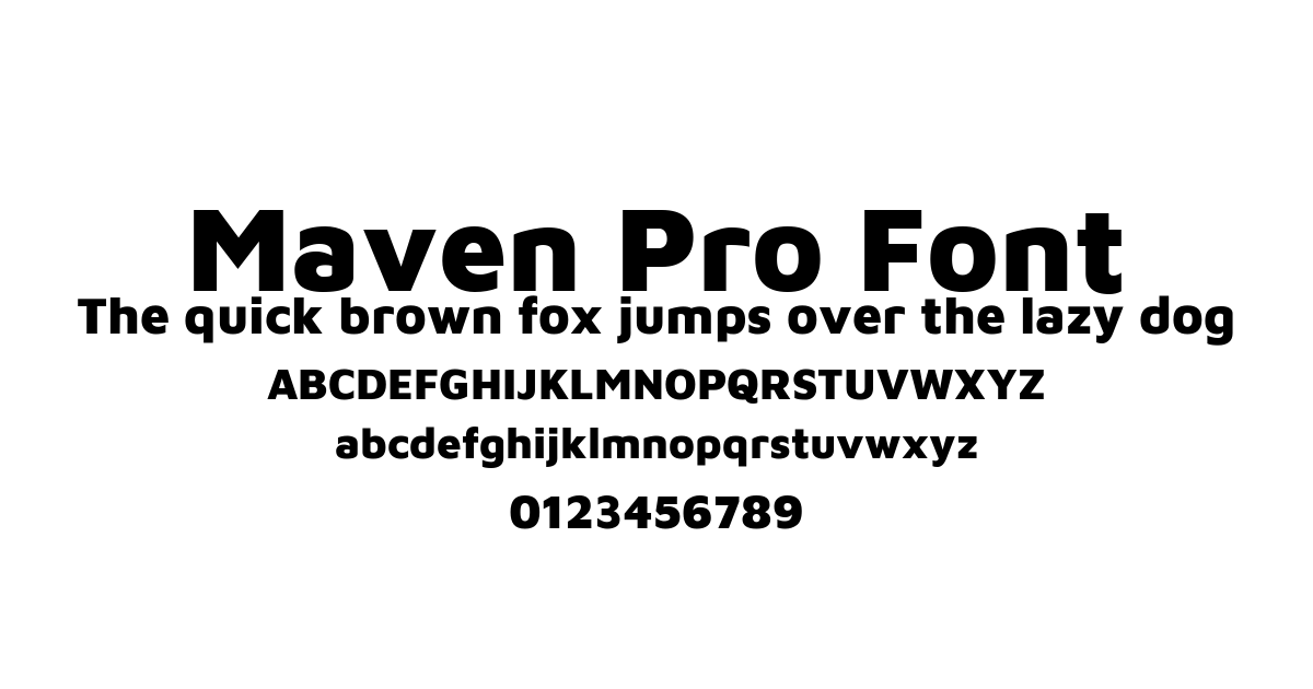 Maven Pro Font font preview