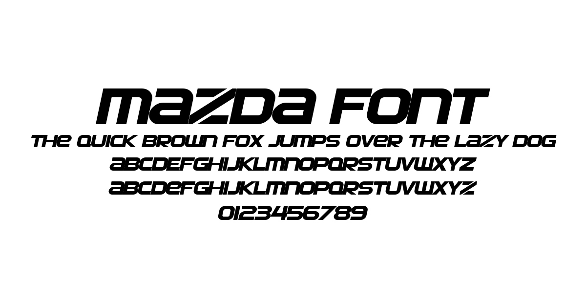 Mazda Font font preview