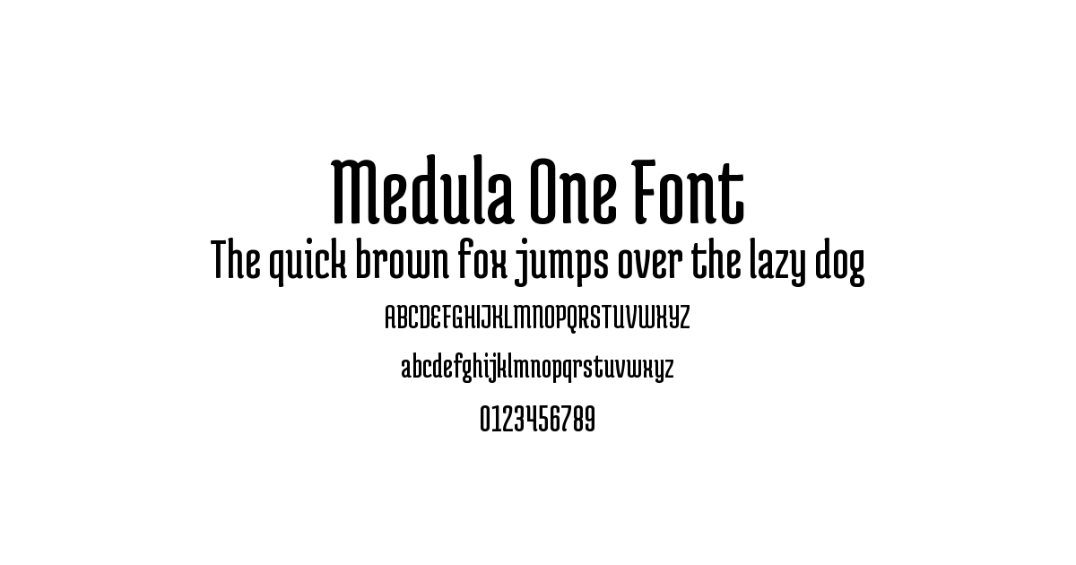 Medula One Font preview