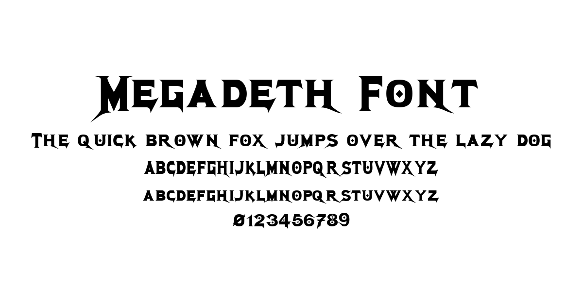 Megadeth Font preview