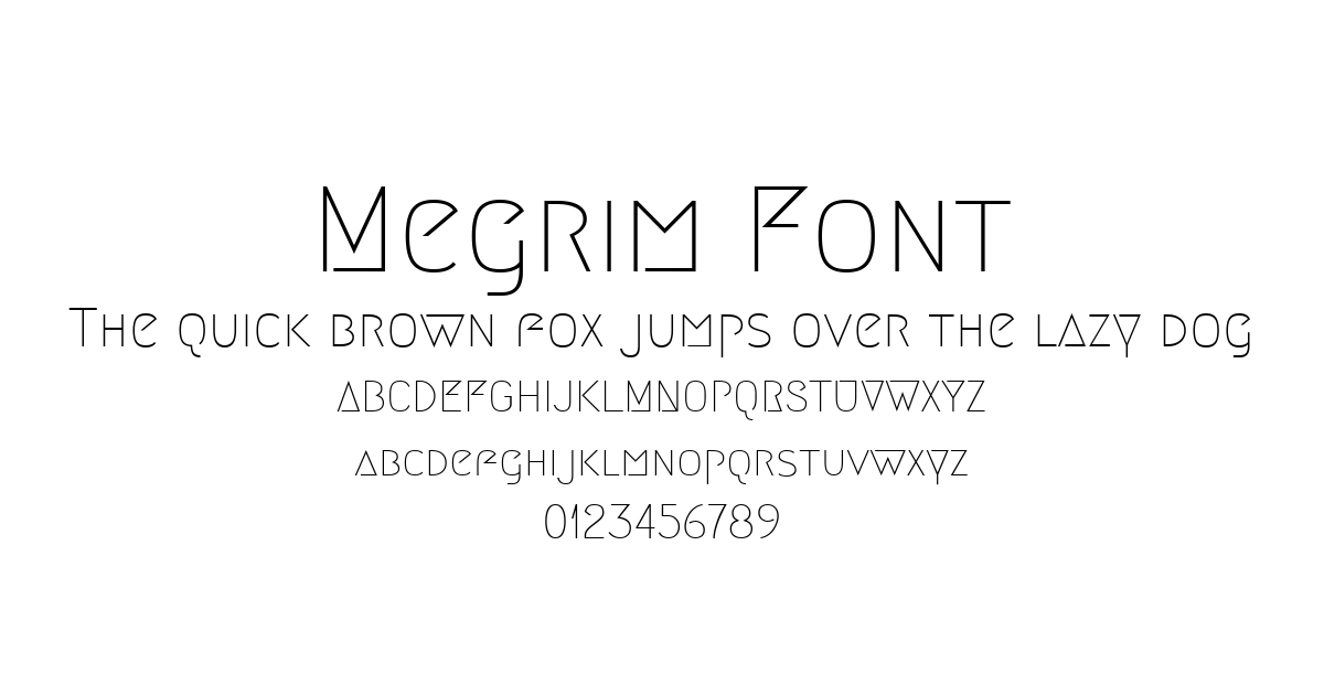 Megrim Font font preview