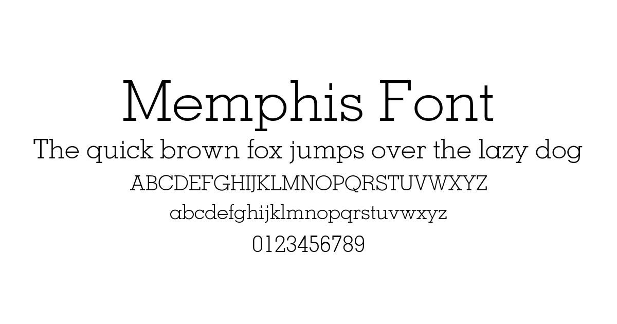 Memphis Font preview