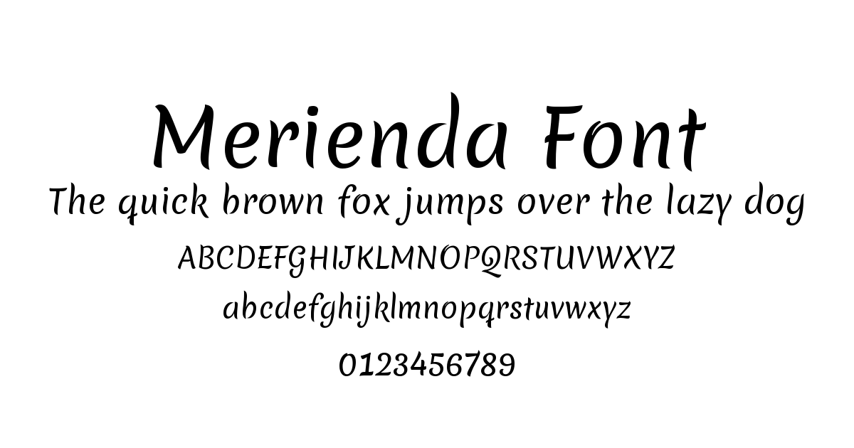 Merienda Font font preview