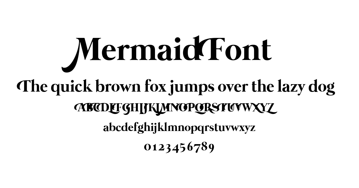 Mermaid Font font preview