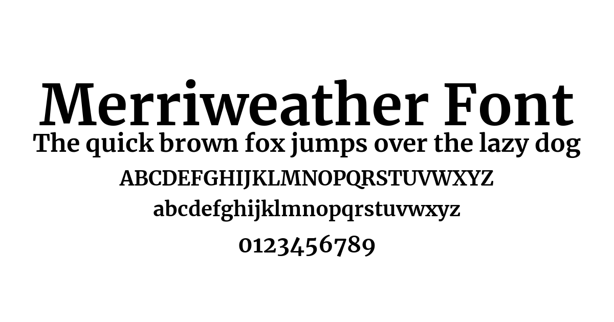 Merriweather Font preview