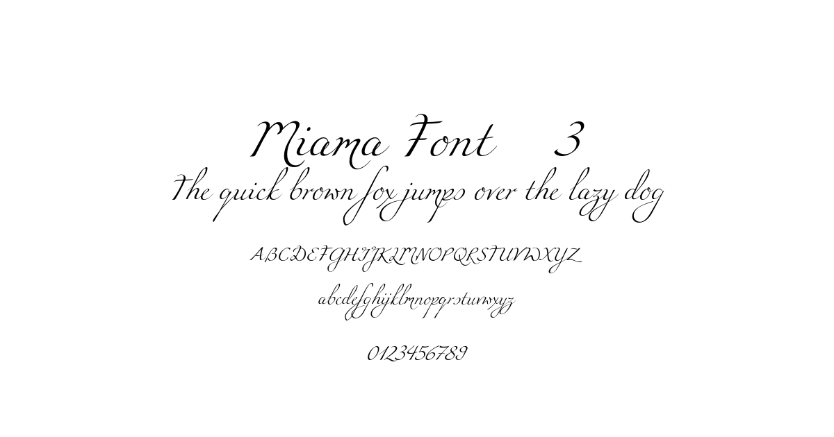Miama Font    3 preview