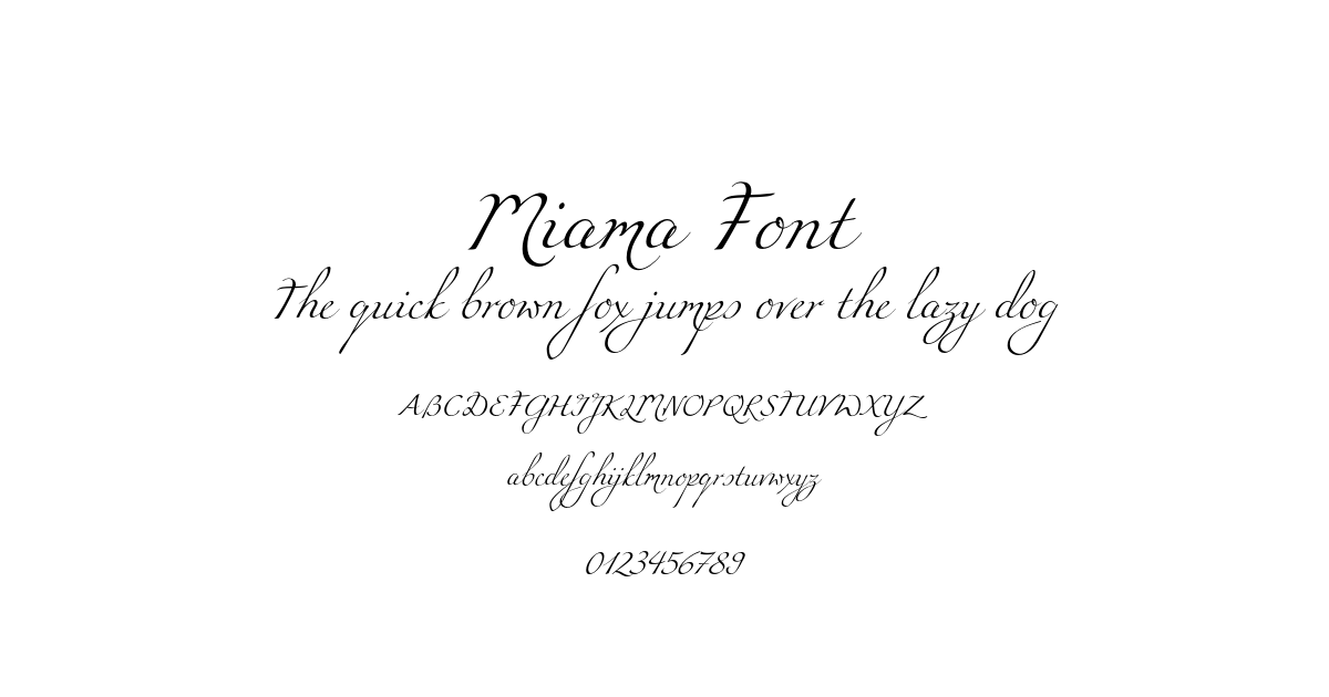 Miama Font font preview
