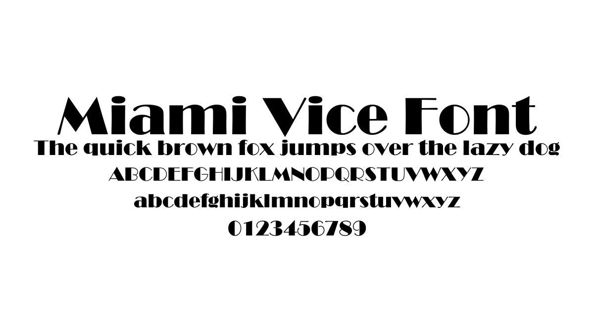 Miami Vice Font preview