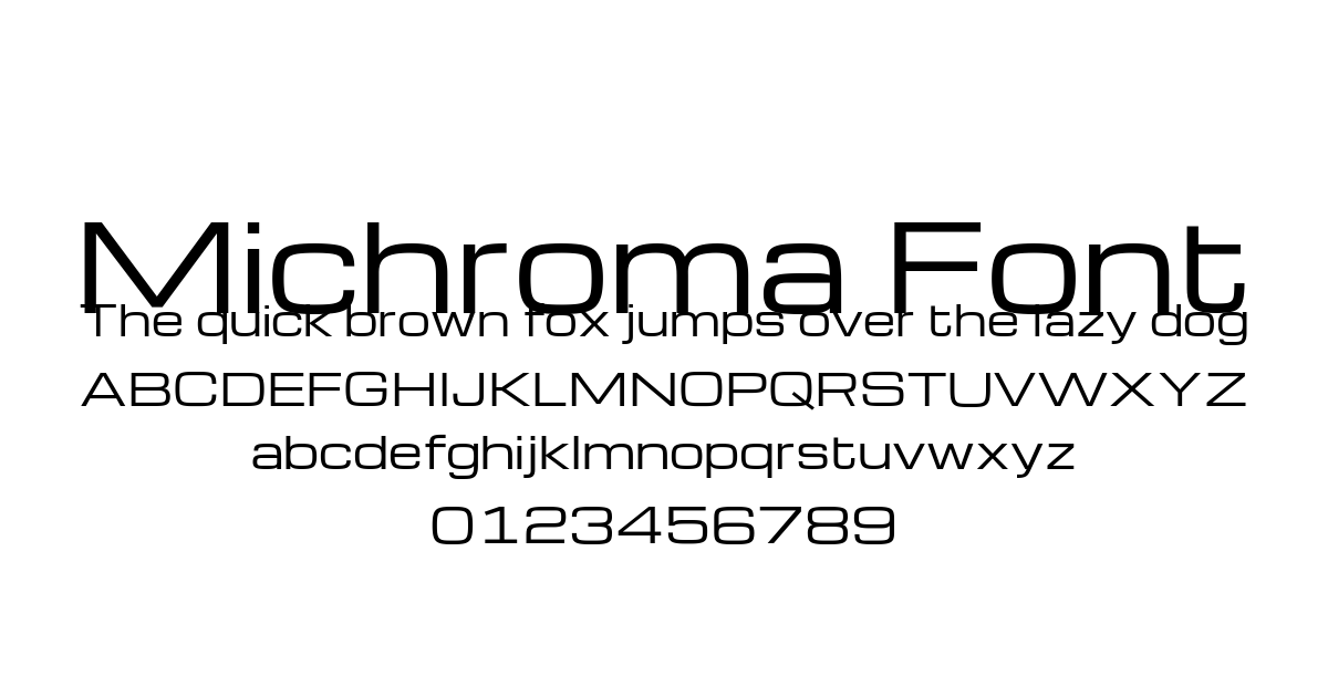 Michroma Font font preview