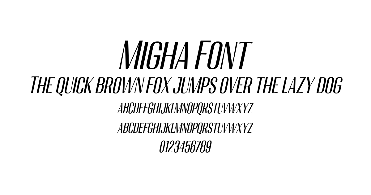 Migha Font preview
