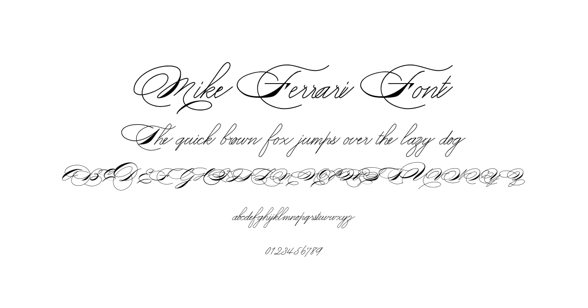 Mike Ferrari Font preview