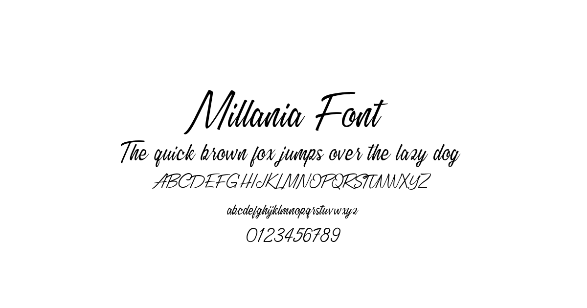 Millania Font preview