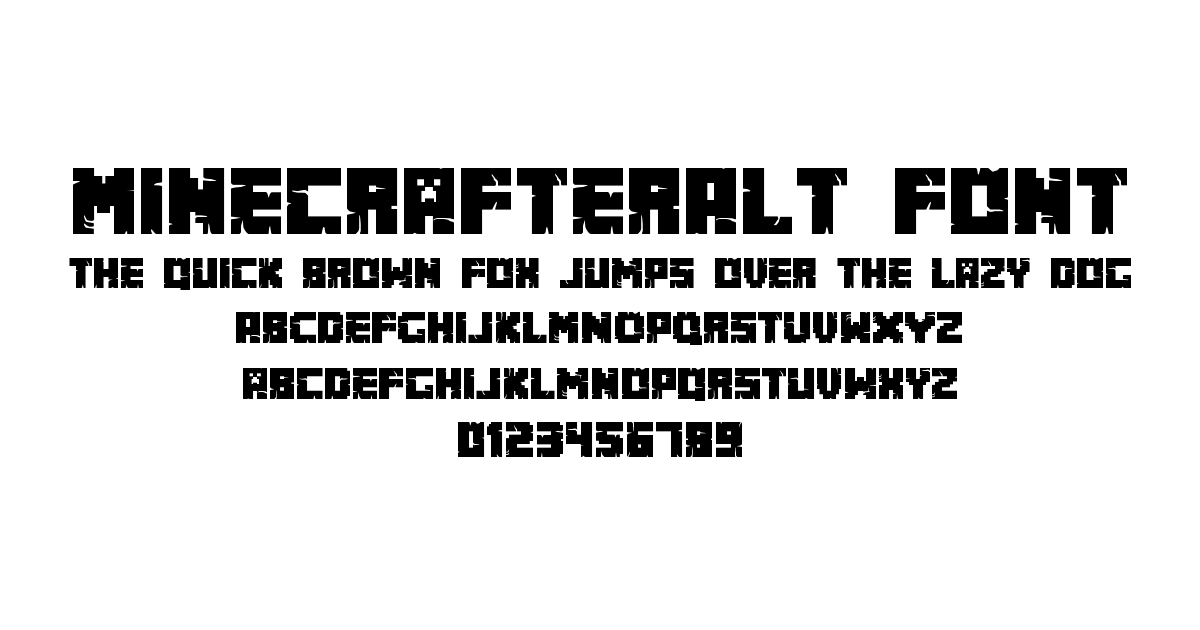 MinecrafterAlt Font preview