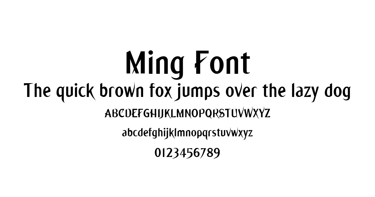 Ming Font preview