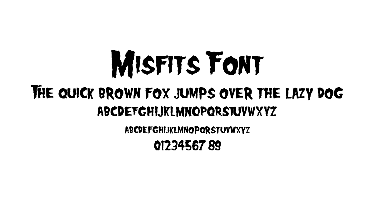 Misfits Font preview
