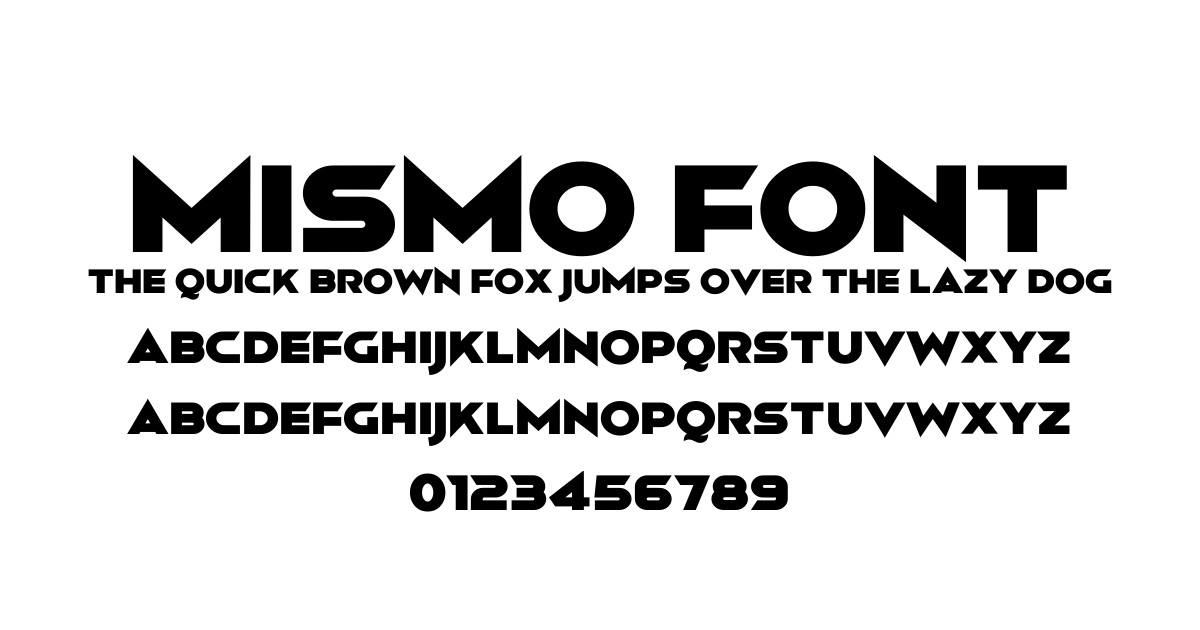 Mismo Font font preview