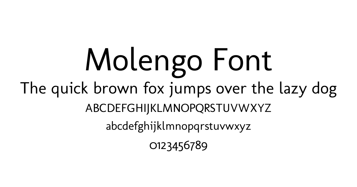 Molengo Font font preview