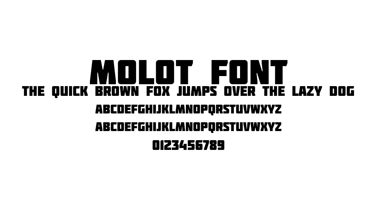 Molot Font preview