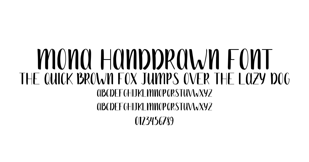 Mona Handdrawn Font font preview