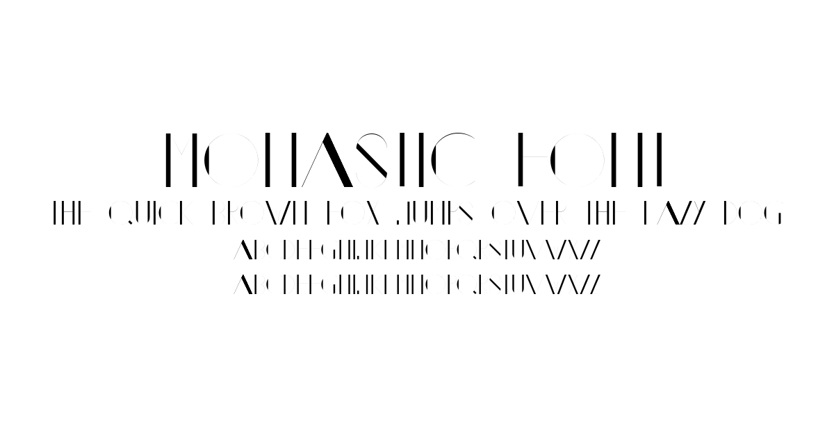 Monastic Font preview