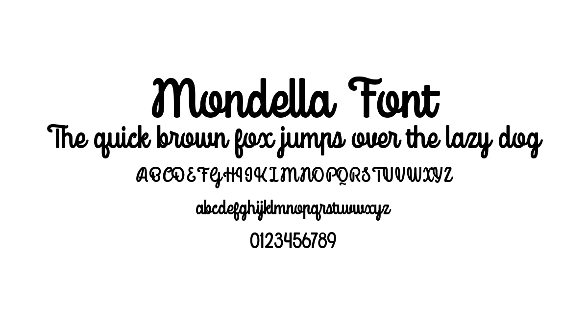 Mondella Font font preview