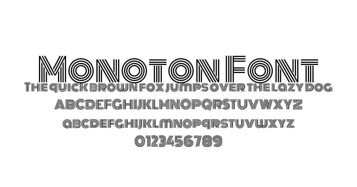 Monoton Font preview
