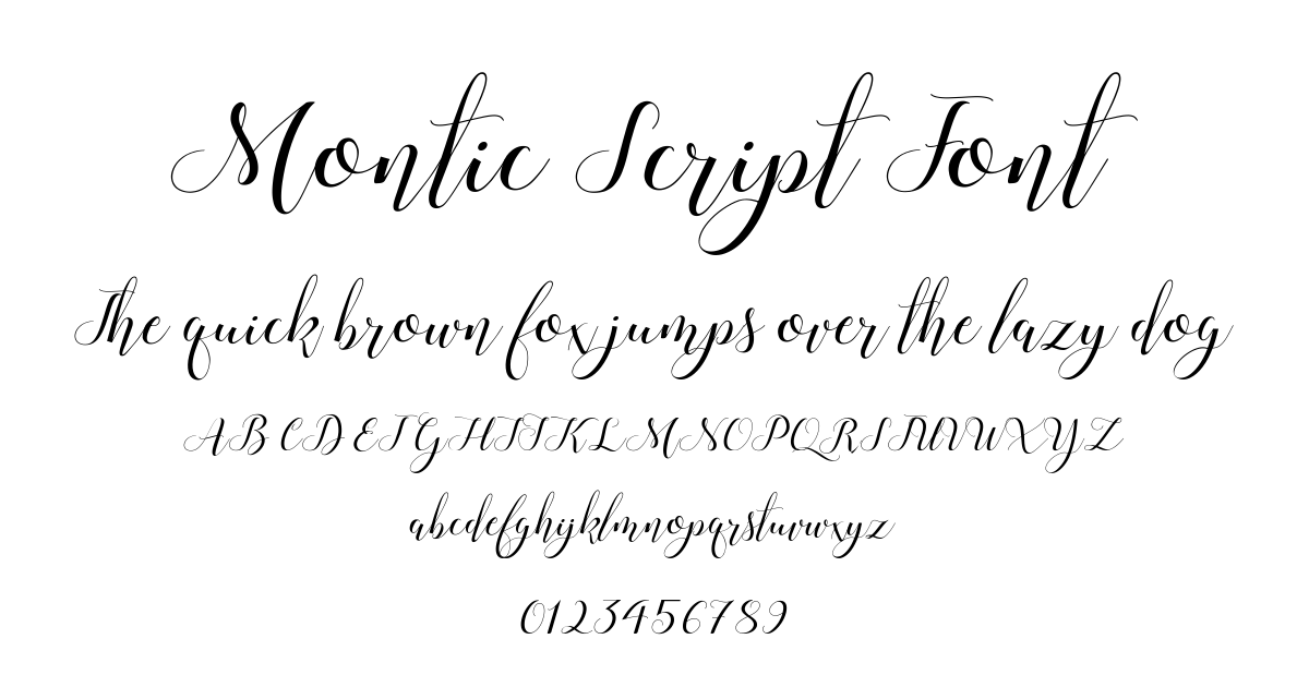 Montic Script Font font preview