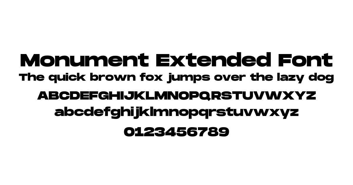 Monument Extended Font font preview