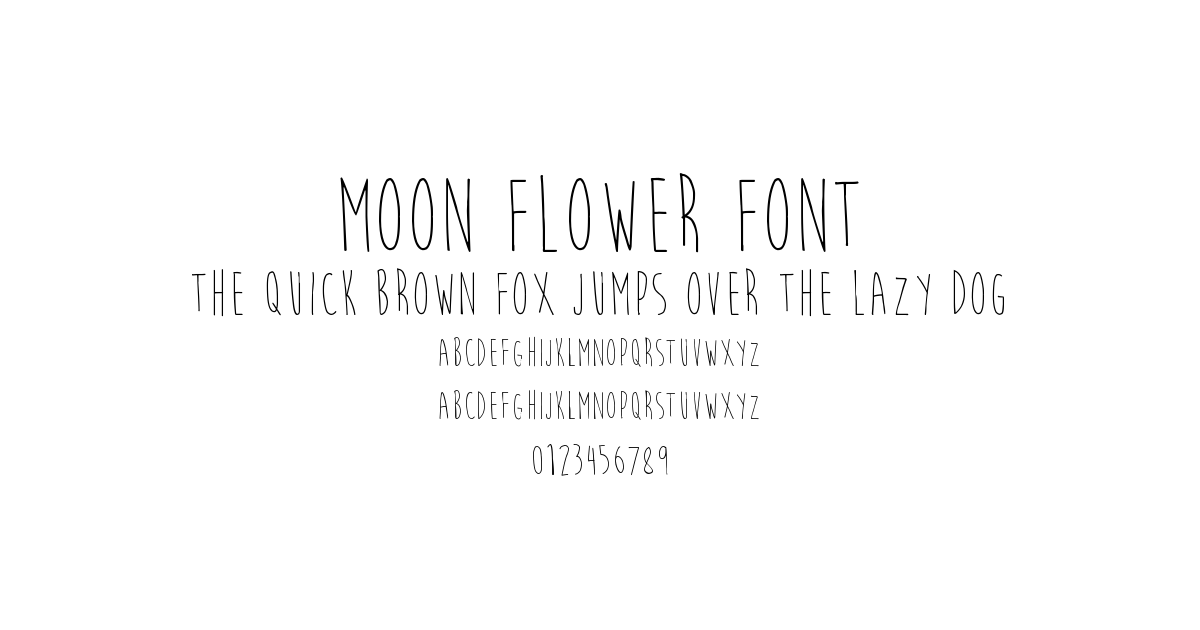 Moon Flower Font preview