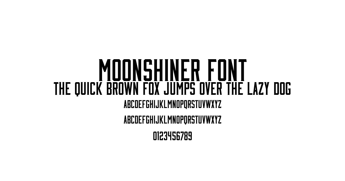 Moonshiner Font font preview