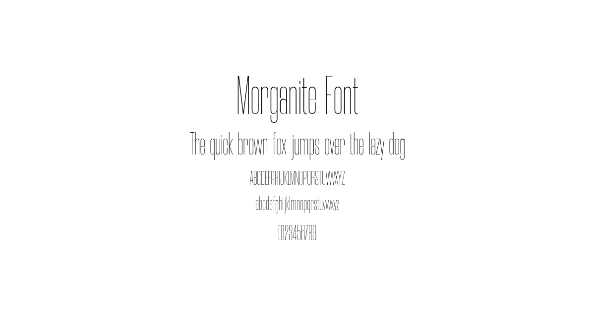 Morganite Font preview