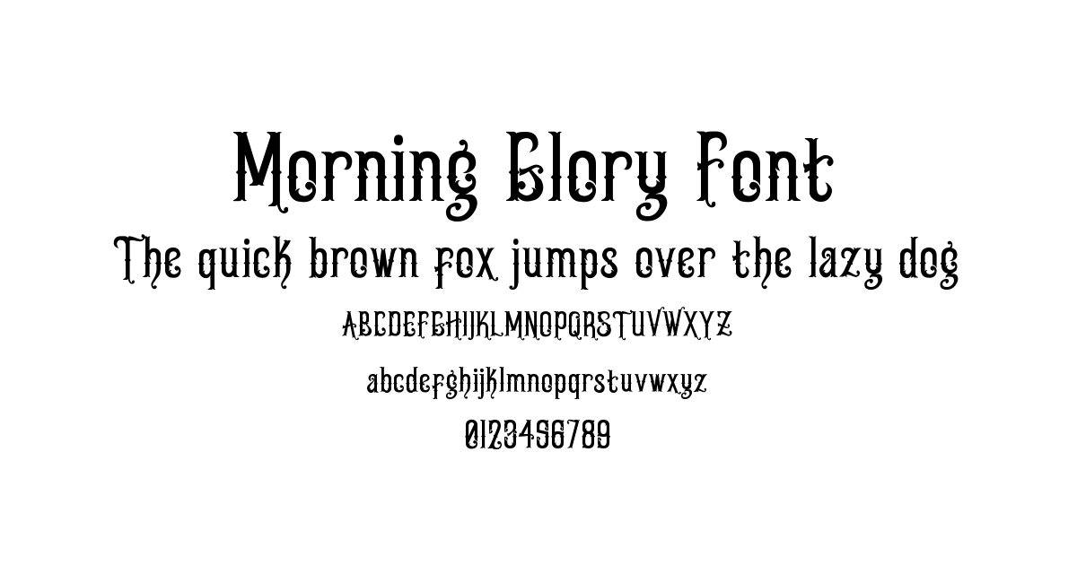 Morning Glory Font preview