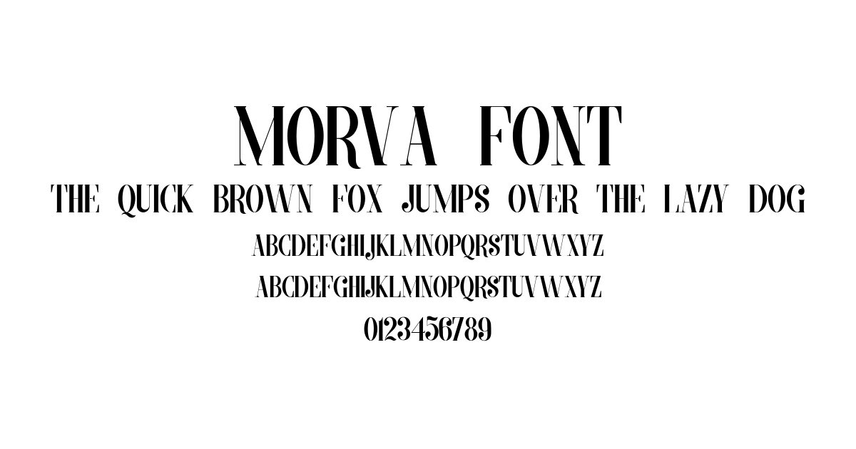 Morva Font preview