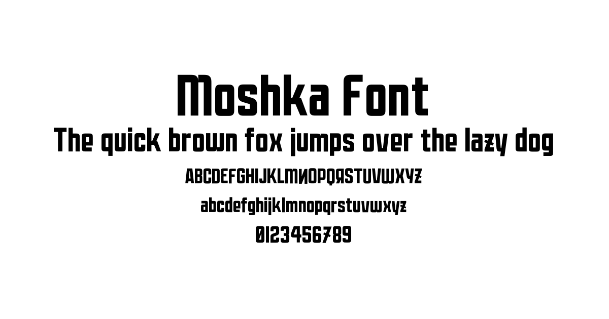 Moshka Font font preview