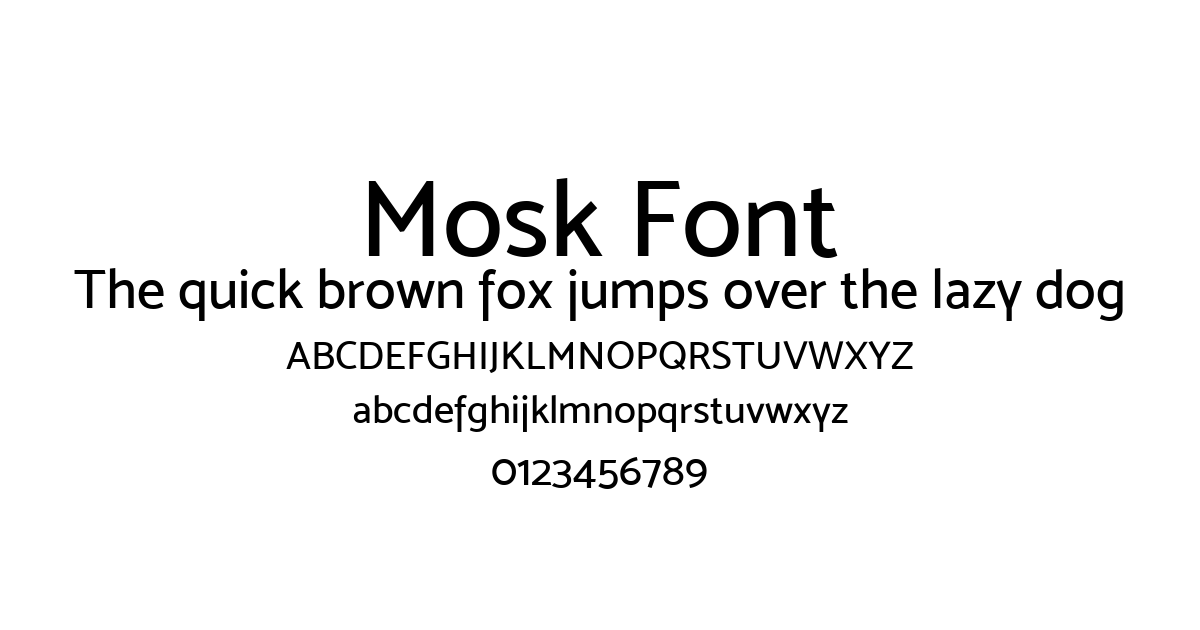Mosk Font preview