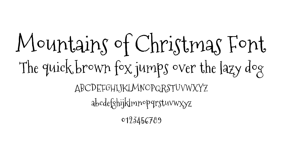 Mountains of Christmas Font font preview