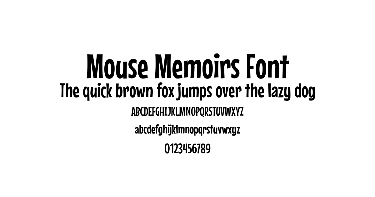 Mouse Memoirs Font font preview