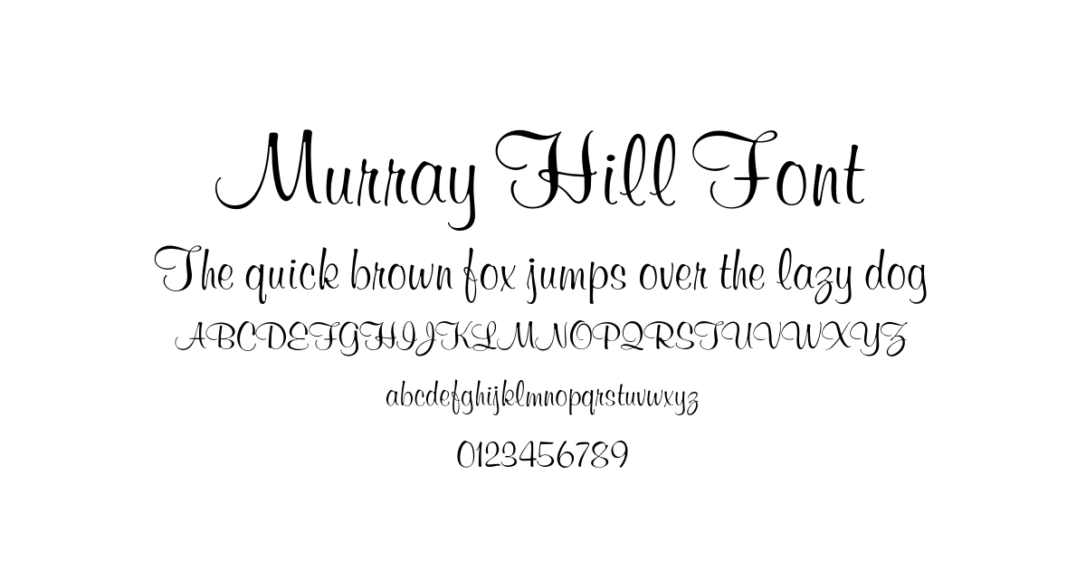 Murray Hill Font font preview