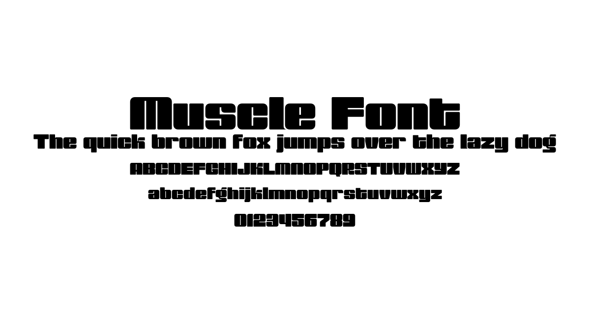 Muscle Font preview