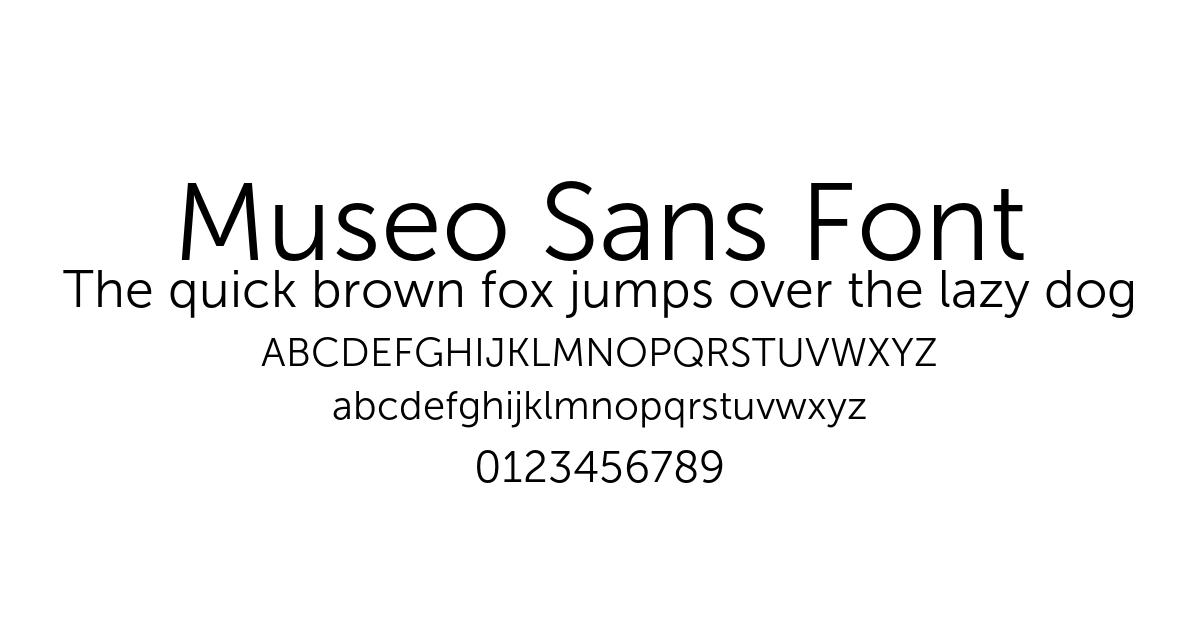 Museo Sans Font font preview