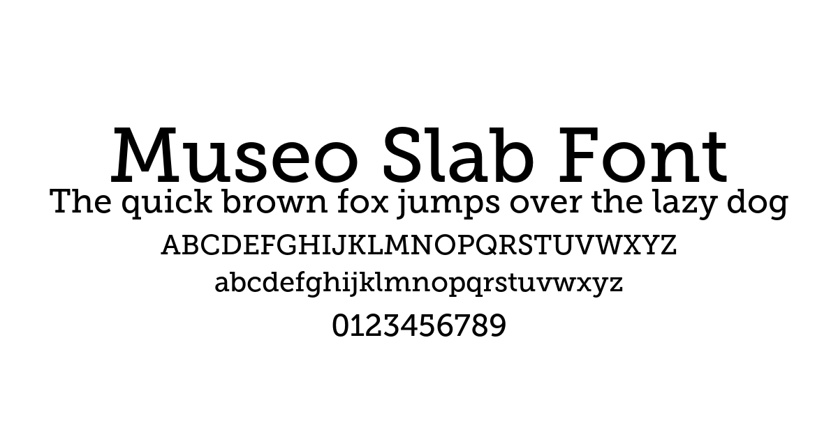 Museo Slab Font font preview