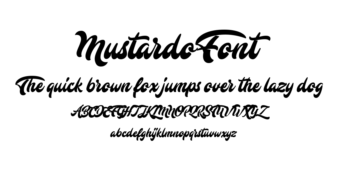 Mustardo Font font preview