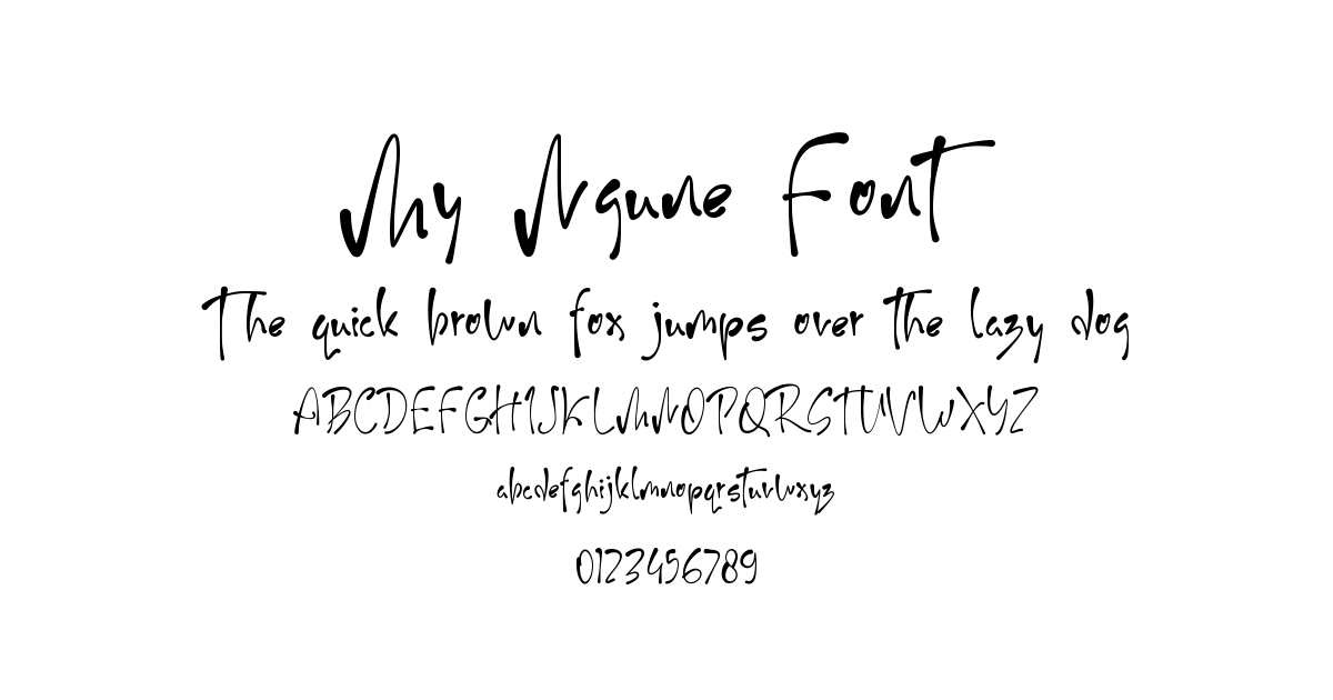 My Ngune Font font preview