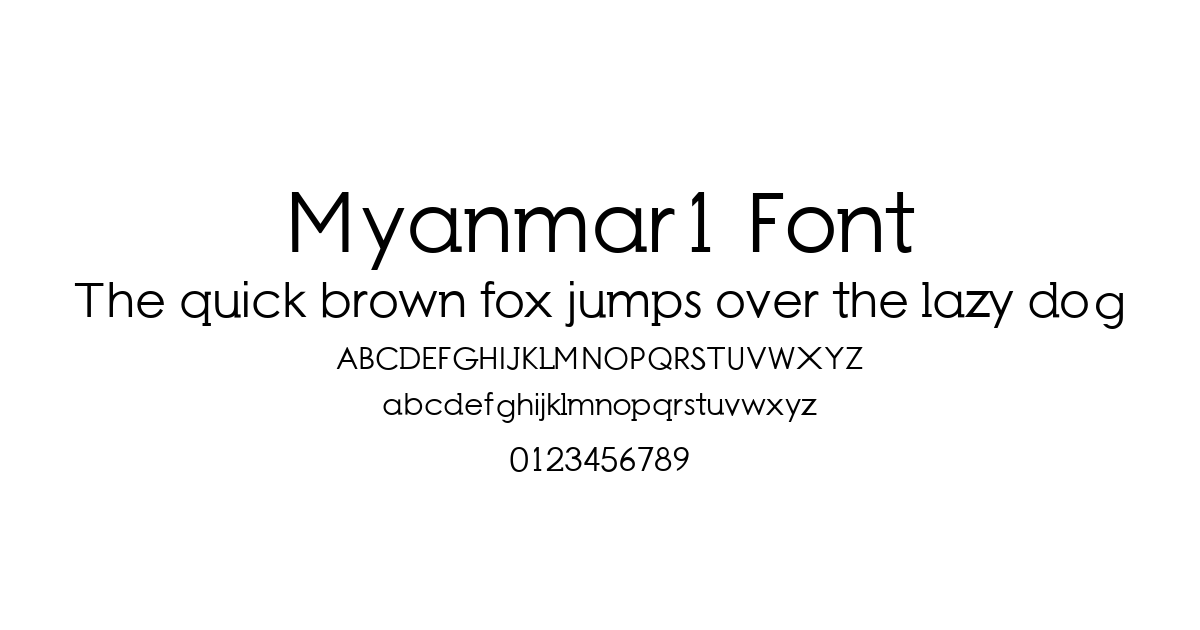 Myanmar1 Font font preview