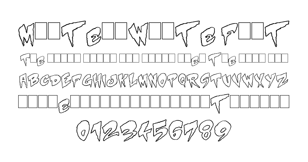 MysteryWhite Font preview