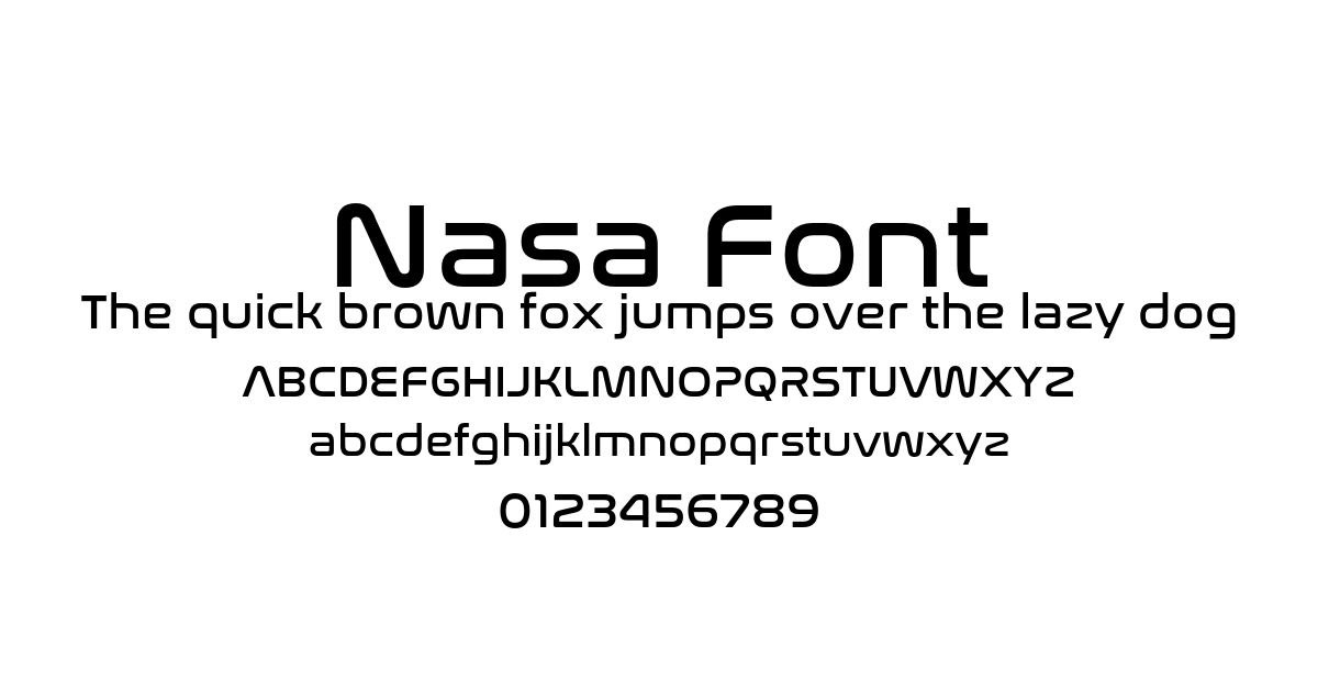 Nasa Font preview