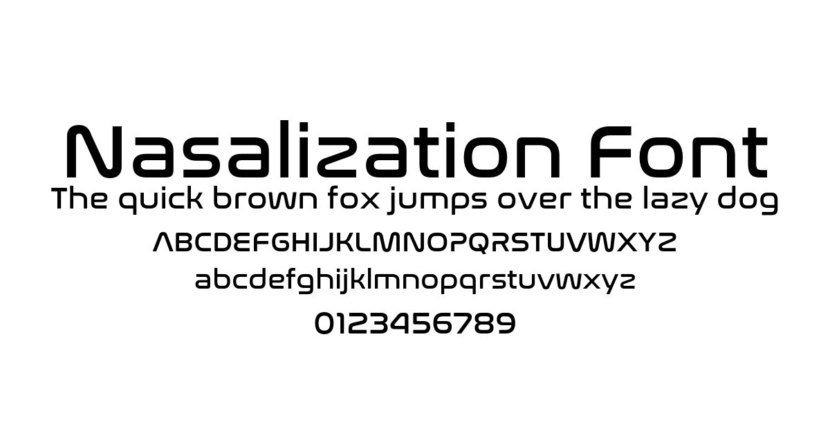 Nasalization Font preview